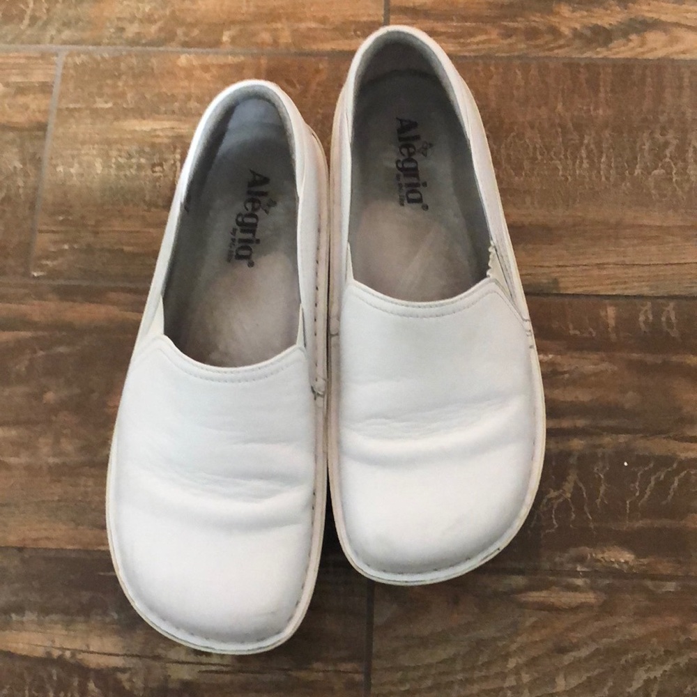 White Alegria nursing shoes